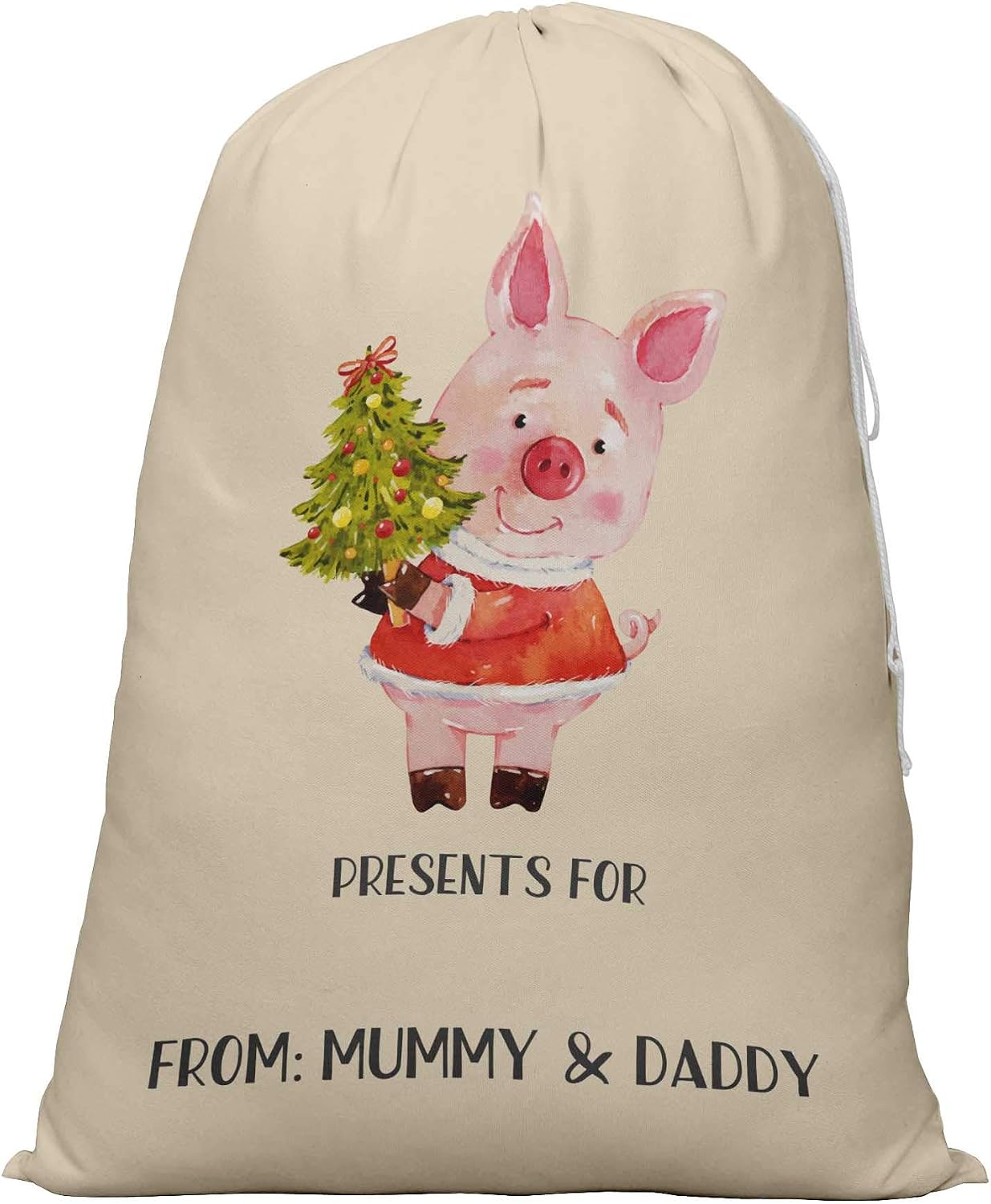 Printtoo 2 Pcs Santa Gift Sack for Kids Presents Xmas Bag Christmas Sack Personalized Bags Large 27x20 Inch