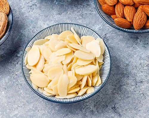 Miniatura 4 de Almendras en rodajas blanqueadas, 2 libras - Almendras crudas en rodajas finas, veganas, keto, kosher, a granel. Alto en vitamina E, riboflavina.