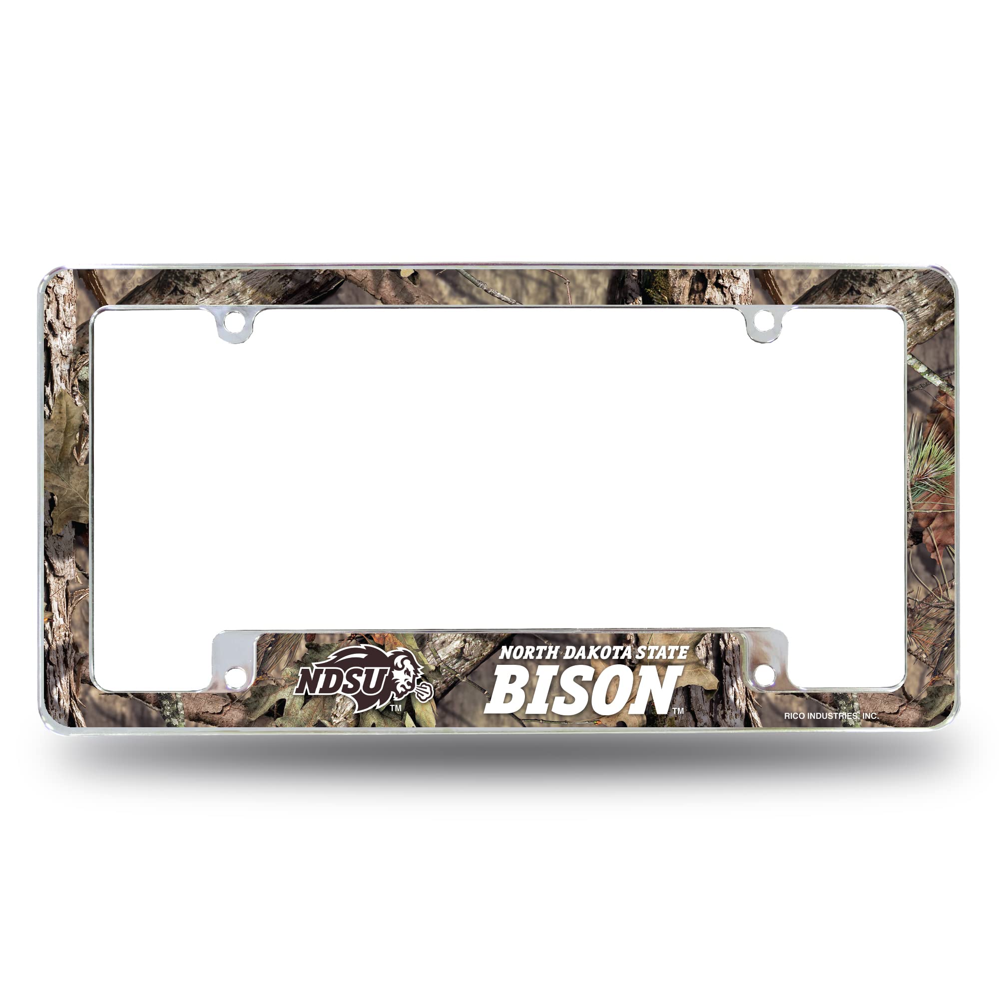 Rico AFC410430BMO North Dakota State/Mossy Oak Camo Break-Up Country All Over Chrome Frame (Bottom Oriented)