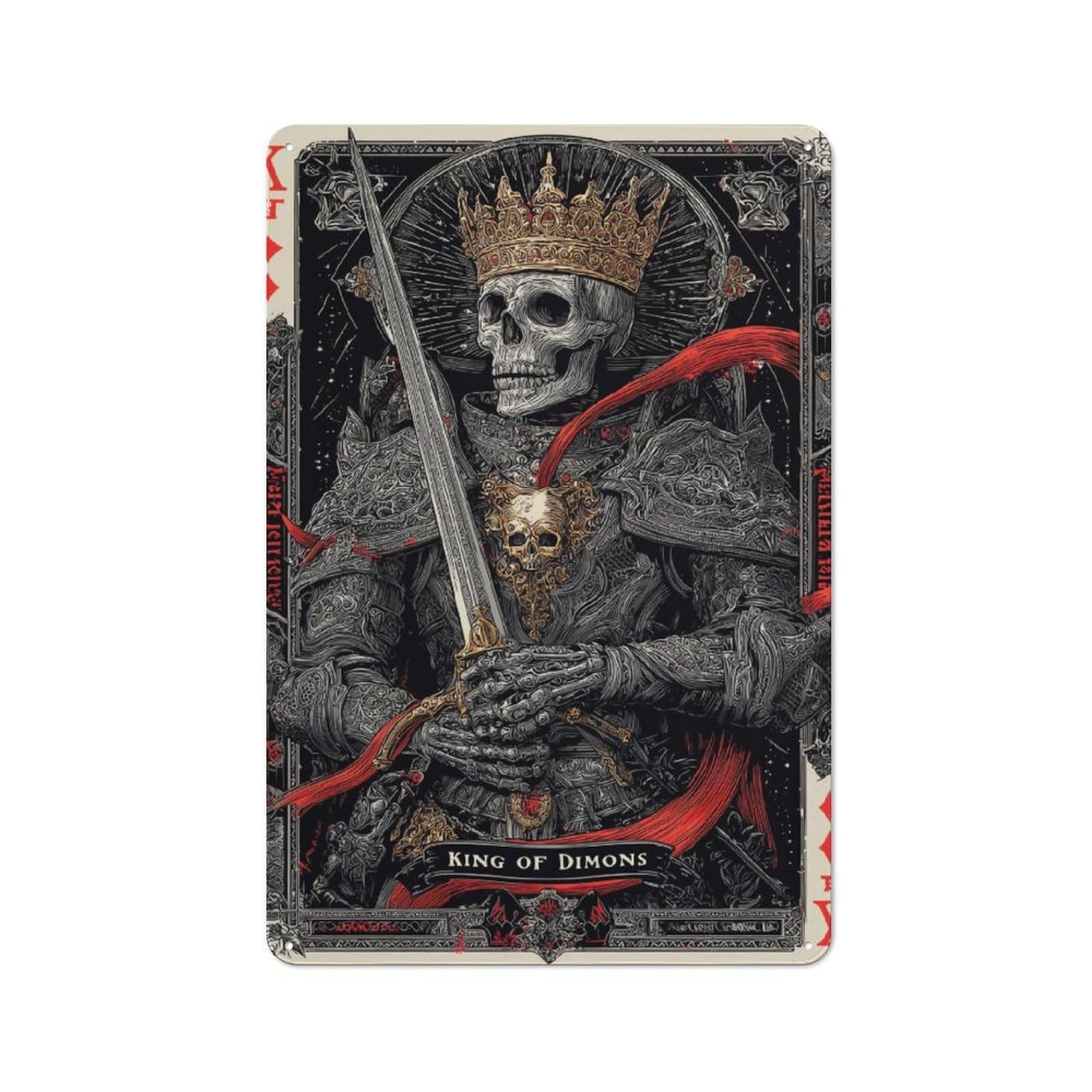 Junmoney King Of Demons Retro Tin Sign 30X20cm For Garden Room Or Summerhouse, A Housewarming Gift For Garden Room Decor Fans