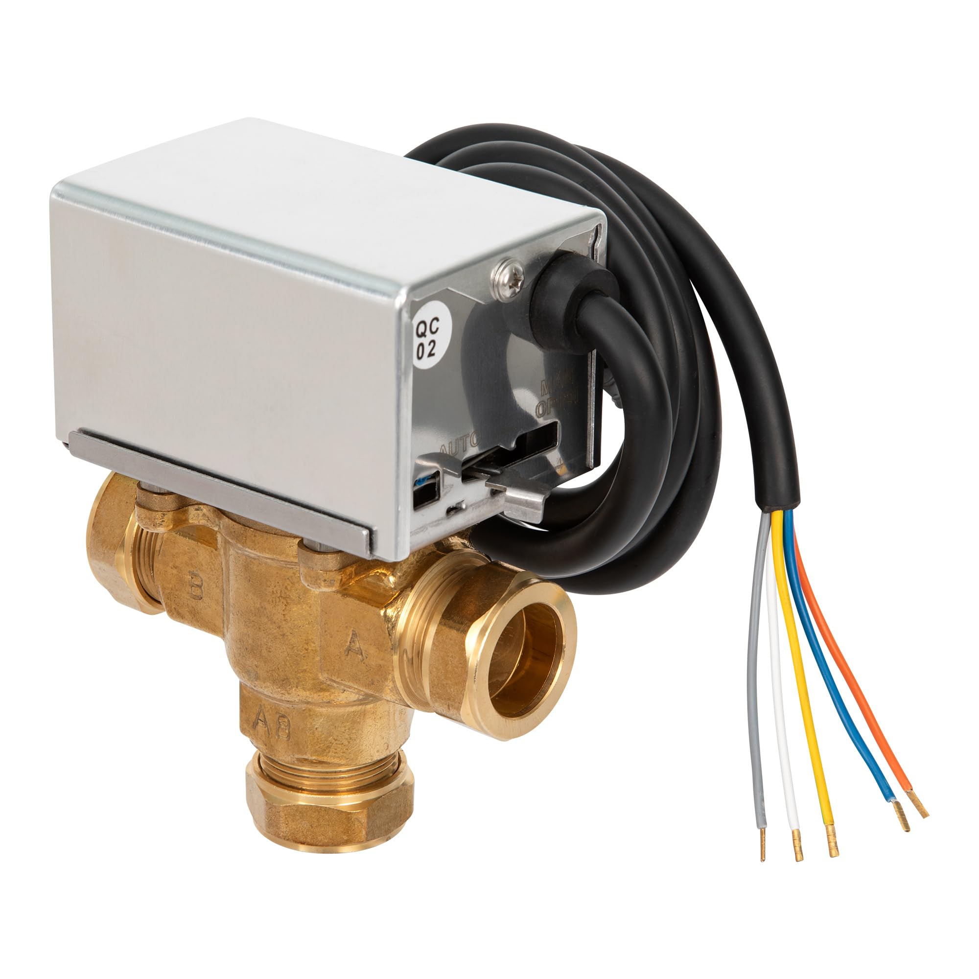 Trident Silver Inline 22Mm Central Heating 3 Port Mid-Position