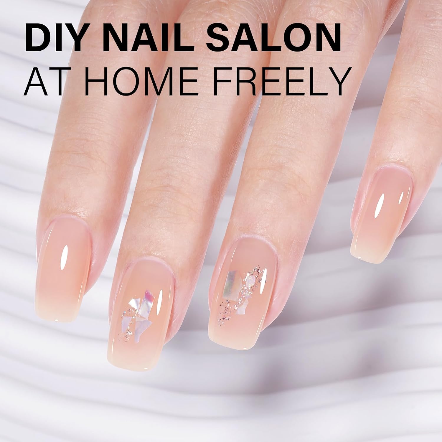 AILLSA Nude Gel Polish Natural Color Jelly Gel Nail Polish Light Milky image 3