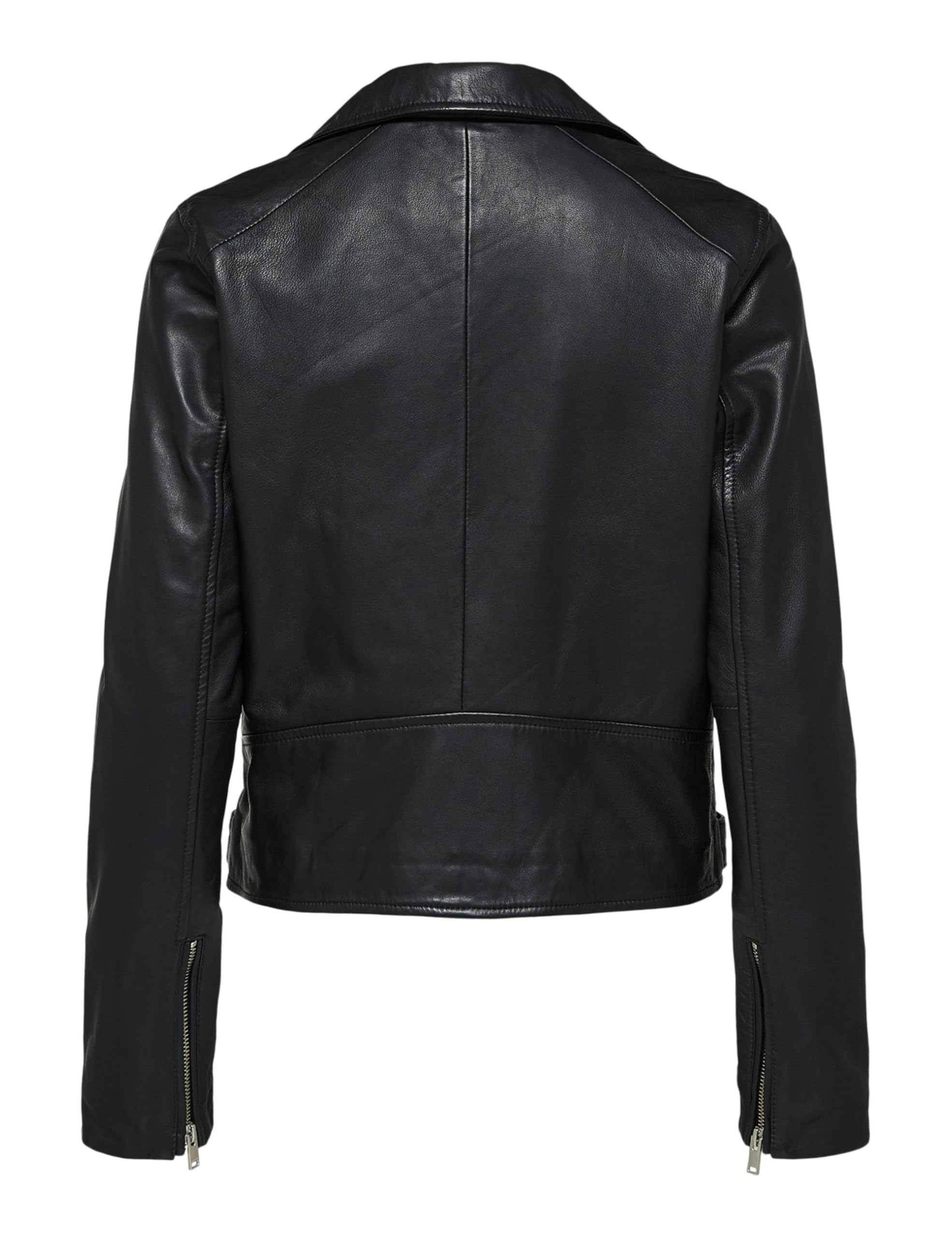 Damen Selected Kurze Leder Jacke | Lammleder Biker Jacket SLFKATIE | Cropped Style Coat