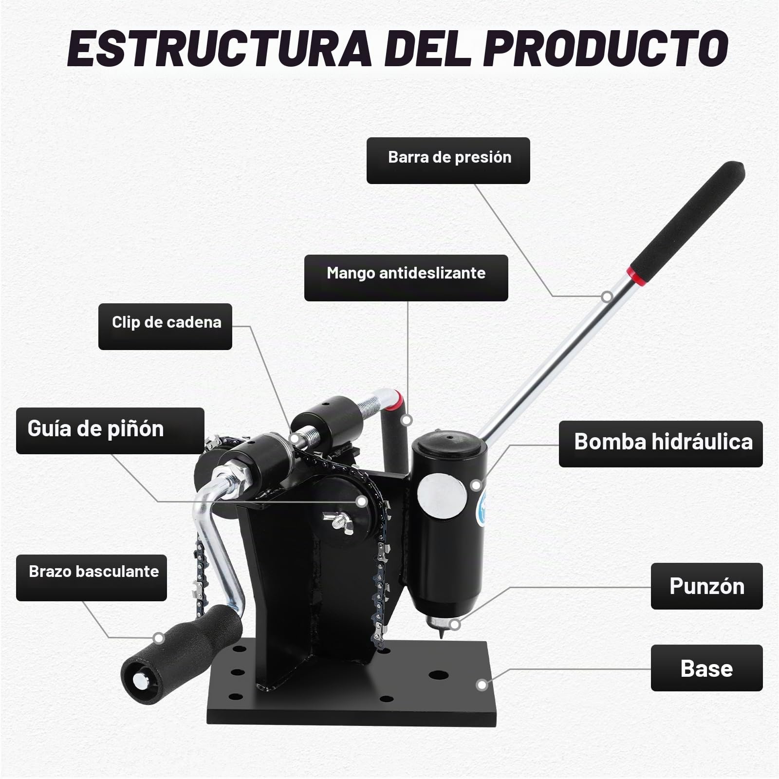 YUCHENGTECH Rompedor y Giratorio de Remaches 2 en 1 | Derivadora y Remachadora Universal para la Mayoría de Cadenas de Motosierra
