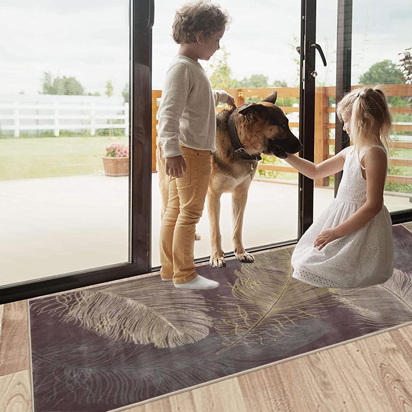 Alfombra Corredor Larga Antideslizante 60x320cm marrón Alfombras de Cocina Lavables Absorbente Alfombra de Estrecha Pasillo Moderna para Corredor Cocina Lavandería Entrada Puerta Pasillos