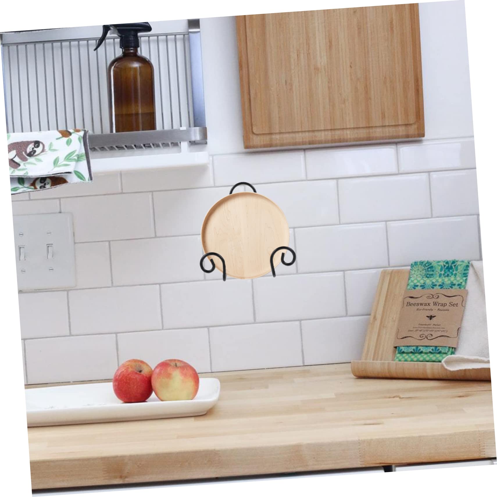 Ciieeo Multipurpose Display Rack 4pcs Ceramic Dish Holder for Living Room Kitchen