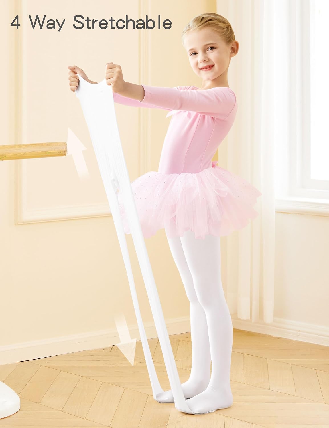 Phoeswan Ballet Tights for Toddler/Little/Big Kid/Women, 60D Ultra Soft Stretchy Dance Tights for Summer Ballet, Gymnastics