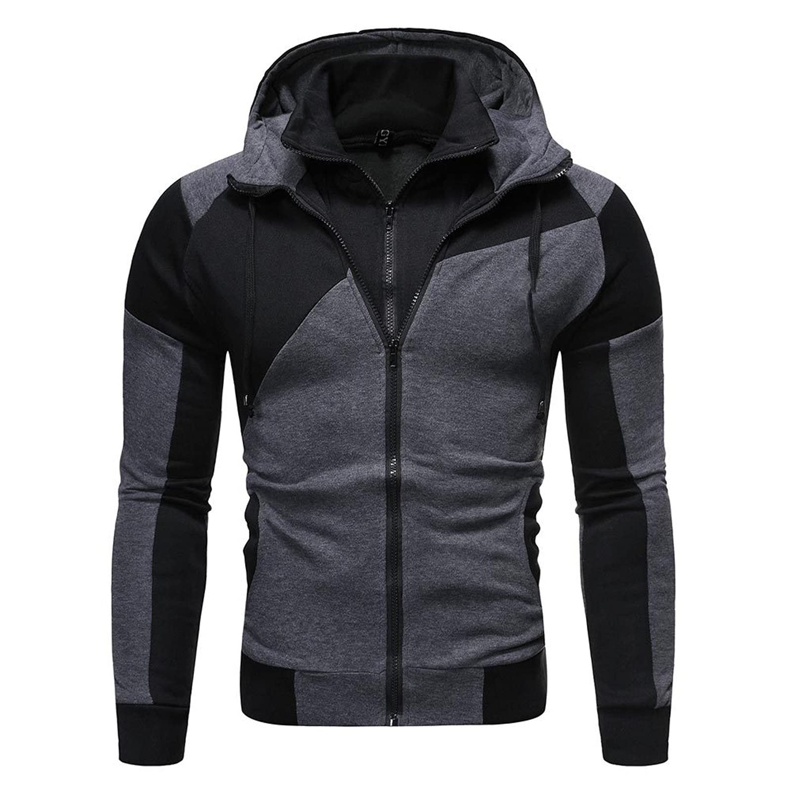 Genérico Sudaderas para Hombre Sudadera con Capucha con Cremallera, De Felpa, Chaqueta Cremallera Forro Polar De Peso Medio para Hombre Jerséis Y Polares Deportivos Sudadera Capucha