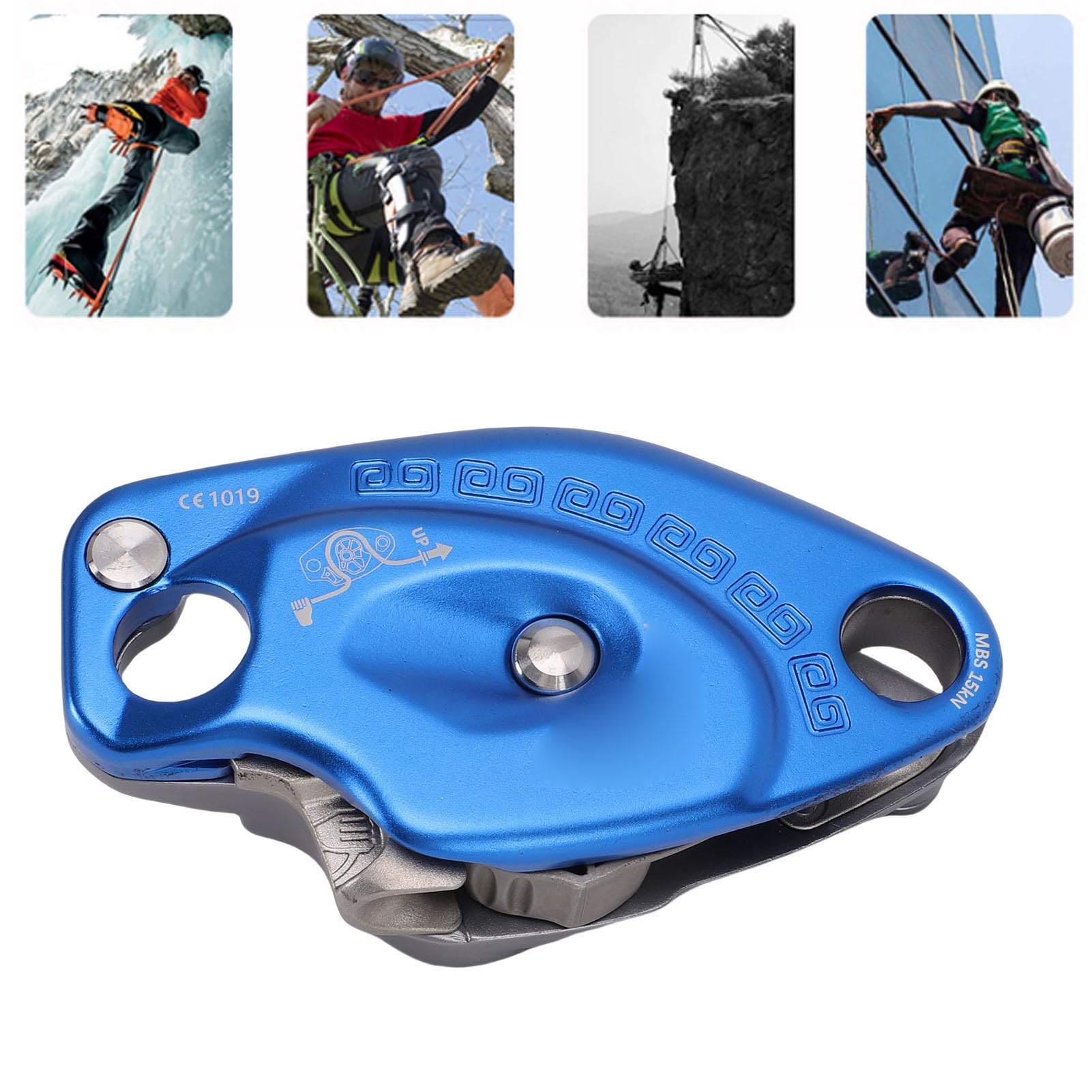 Changor Descenso para Trabajos Aéreos 15KN Forjado Anodizado 10-12mm | 7075 aluminio aeroespacial y acero inoxidable, trabajos aéreos, rescate de emergencia, equipo de rescate, cuerda de 10-12 mm
