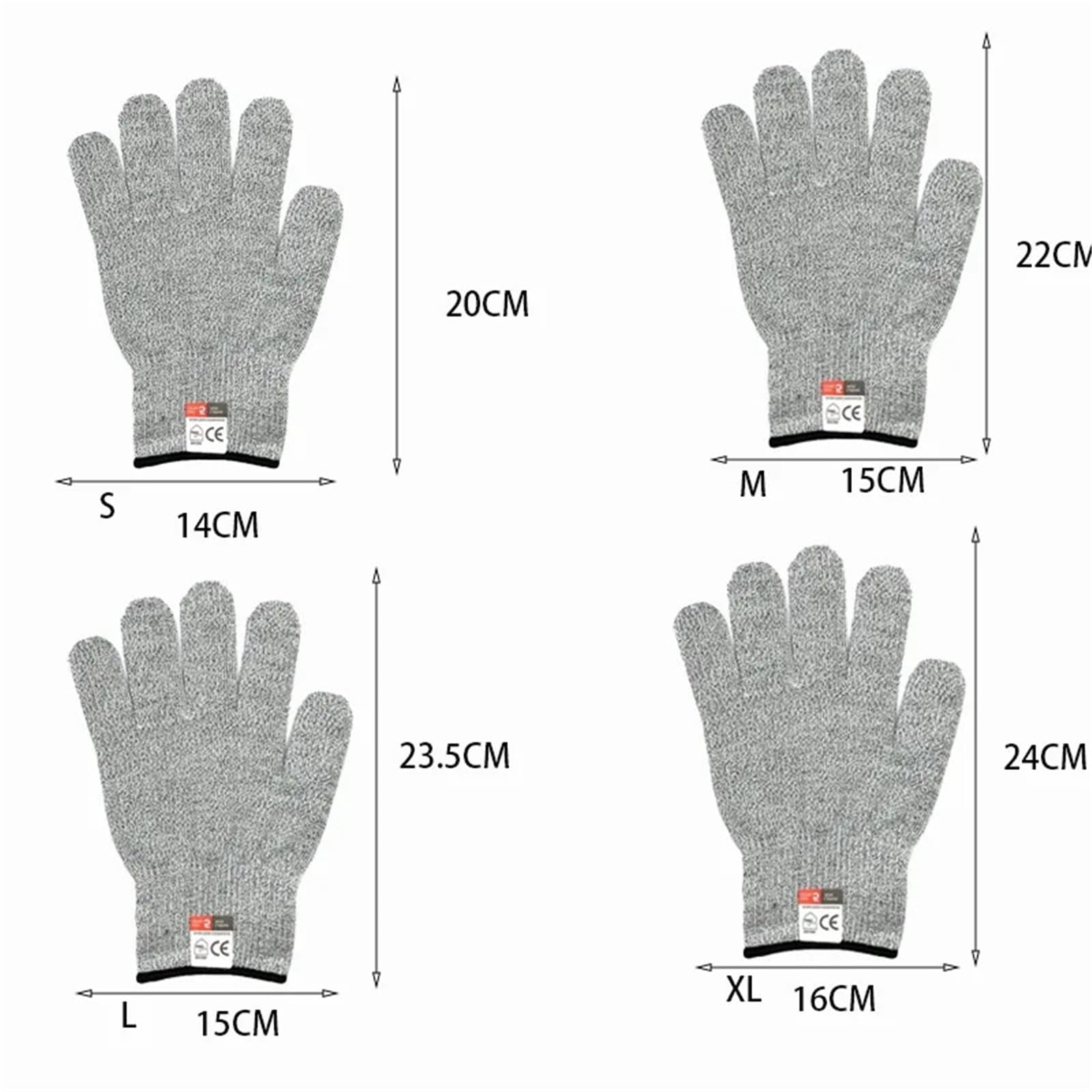 Guantes anticorte de grado 5 HPPE resistentes a arañazos, guantes seguridad for corte vidrio, alimenticio, económicos,Alta flexibilidad(Xl)