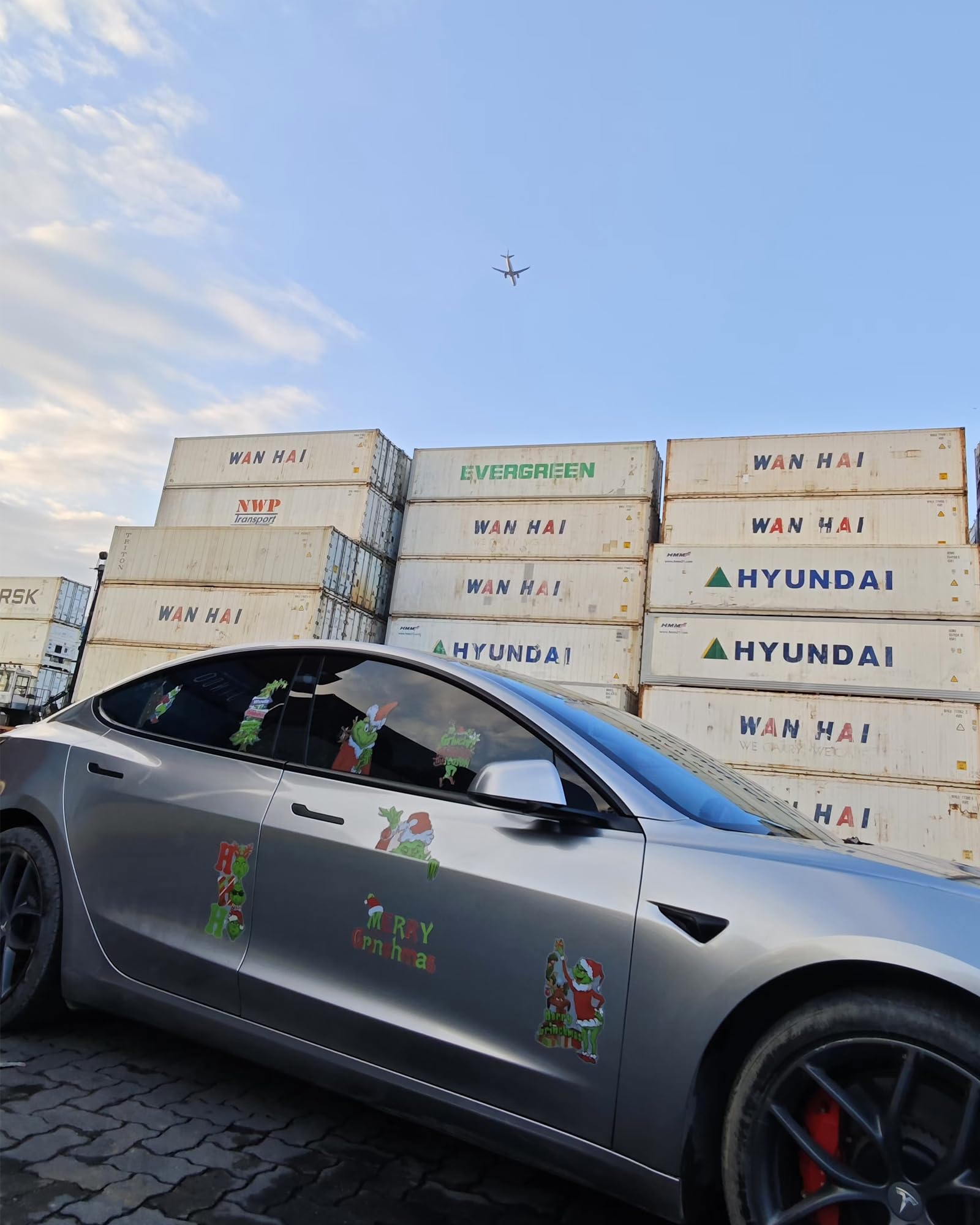 Christmas Grinch Decorations Window Clings, Upgraded Static Christmas Window Stickers, for Car Office Home School Christmas Party Supplies Winter Holiday Decorations