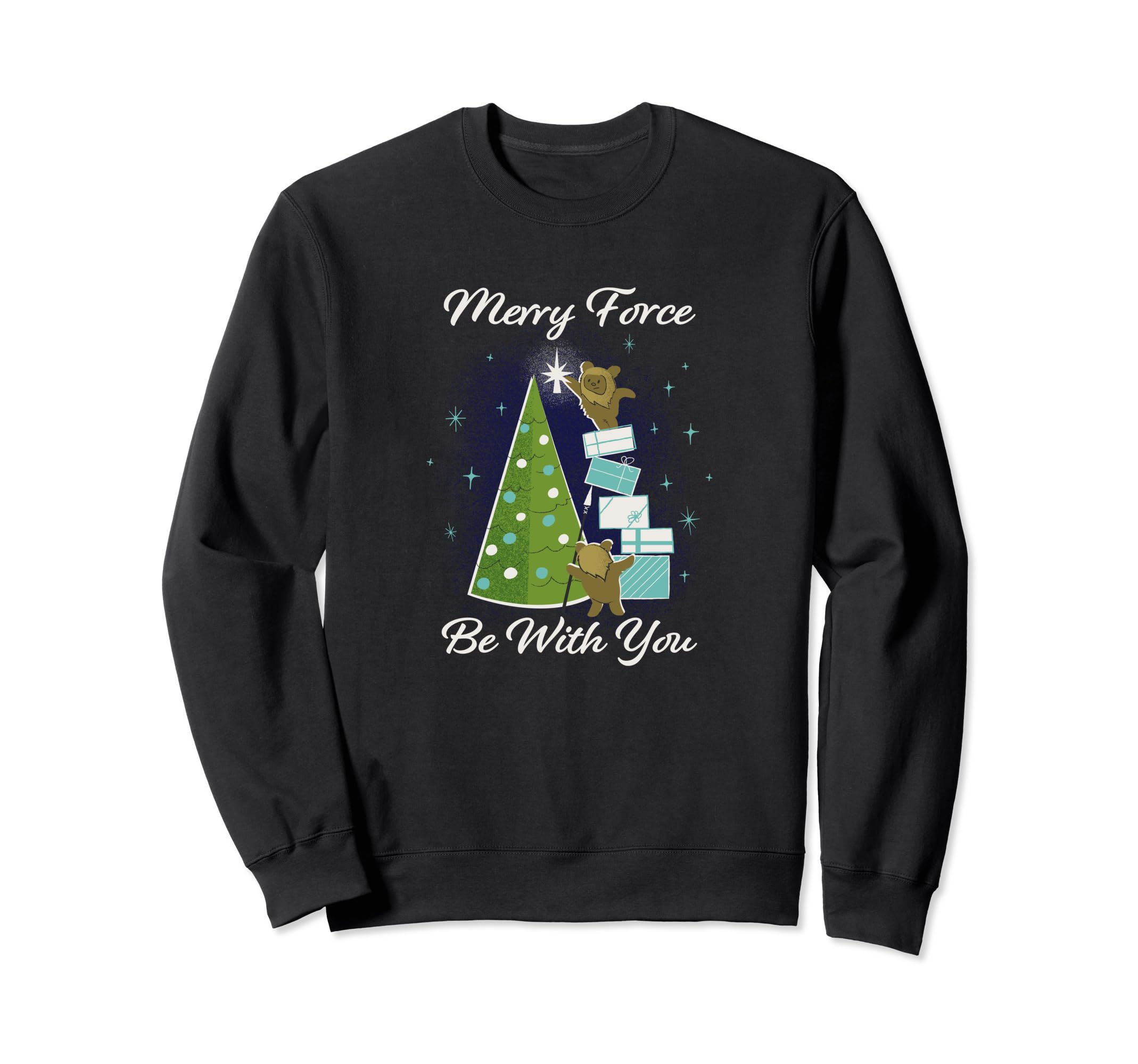 Sweat Star Wars Christmas Ewoks Merry Force Be With You pour fêtes - 2