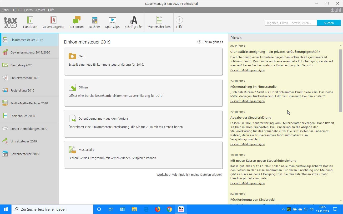 Tax 2020 Professional (für Steuerjahr 2019|PC Aktivierungscode per Email)