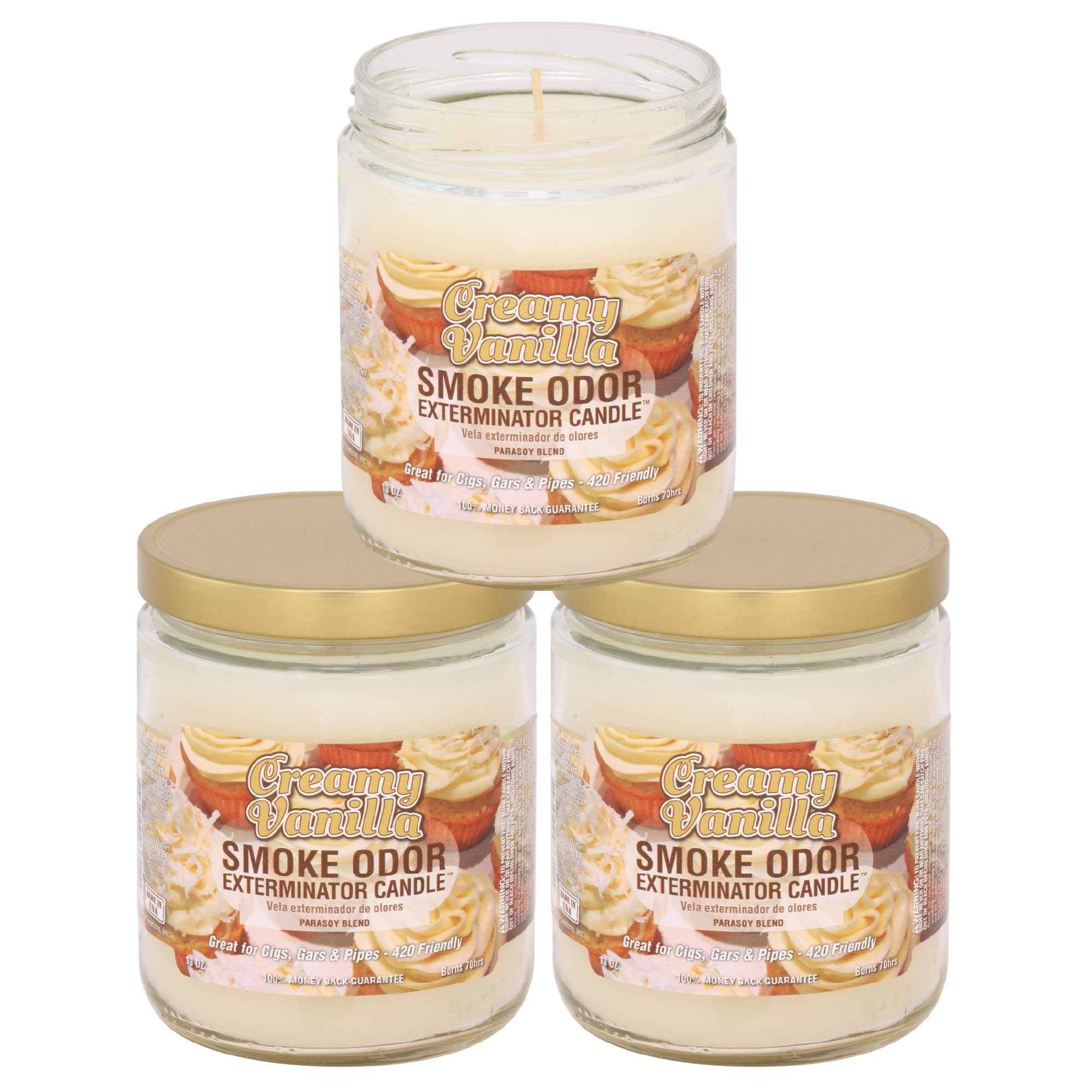 Smoke Odor Exterminator 13 oz Jar Candles Creamy Vanilla 3