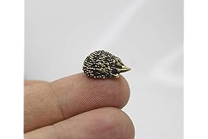 Brass Hedgehog Figurine - Miniature Trinket