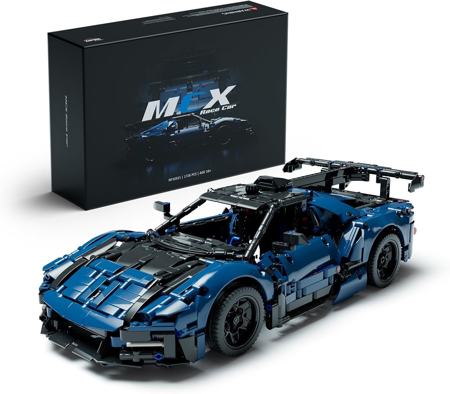 Nifeliz MCX レースカーブロック 1/12 スケール 大人向けブロックセット 組み立てモデルおもちゃ1,726ピース、NF10321)