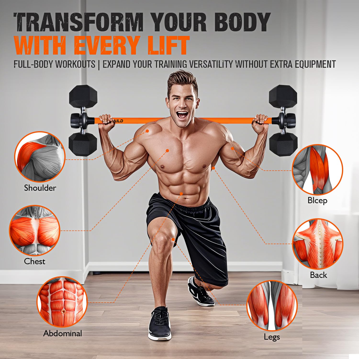 Amazon | Rawaild ダンベルコンバーター ダンベルをバーベルに変換