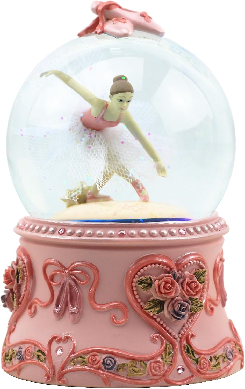 Ballerina Snow Globe Music Box with LED Lights – Music Swan Lake Ballet Dancer Gift for Girls, Birthday or Dance Recital Present, Bedroom Decor for Kids