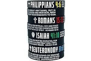 8-Pack Christian Bible Verses Silicone Bracelets: Faith, Strength, and Joy on Your Wrist