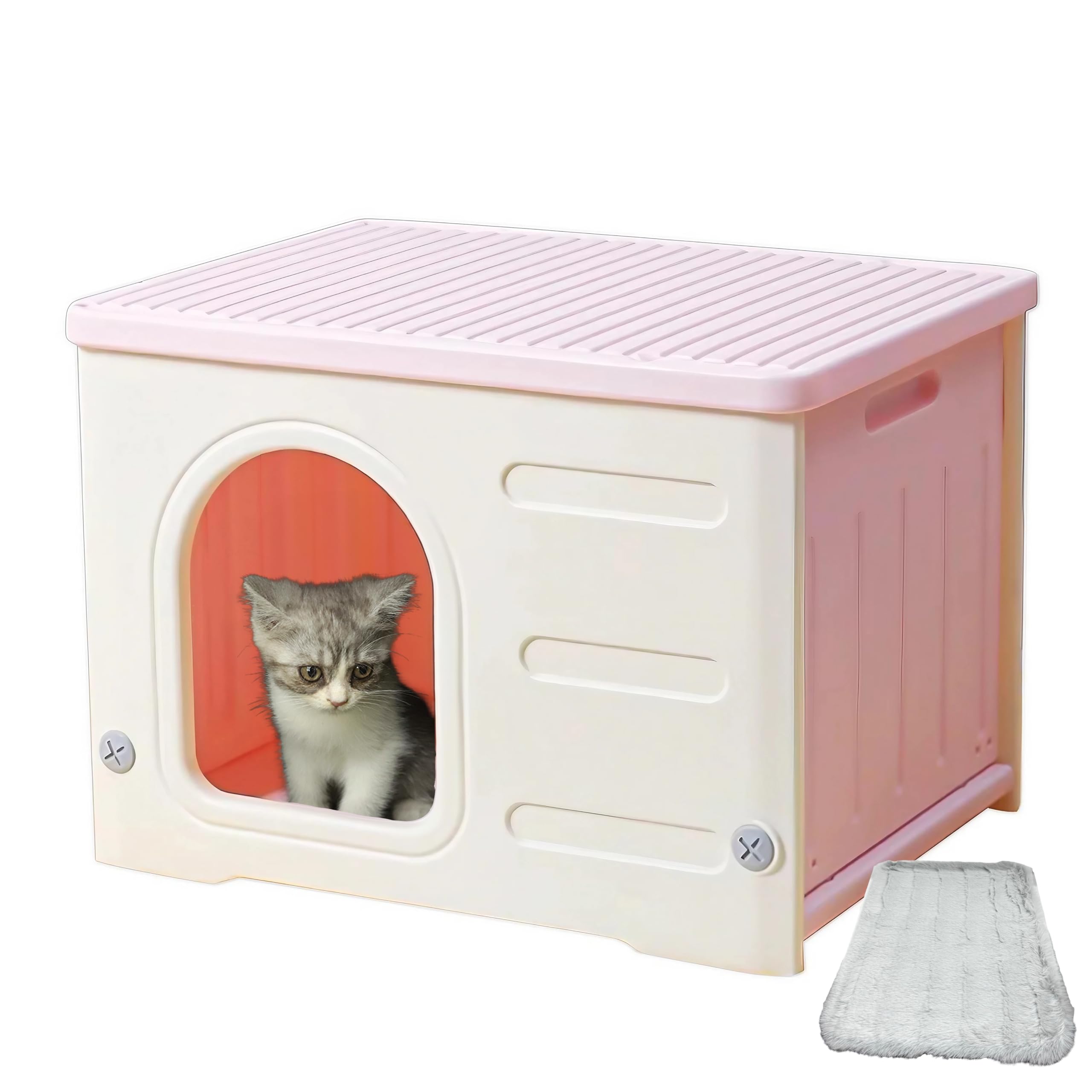 Amazon | CHRIS GOOD 外猫ハウス 屋外 (さくらいろ) | CHRIS GOOD