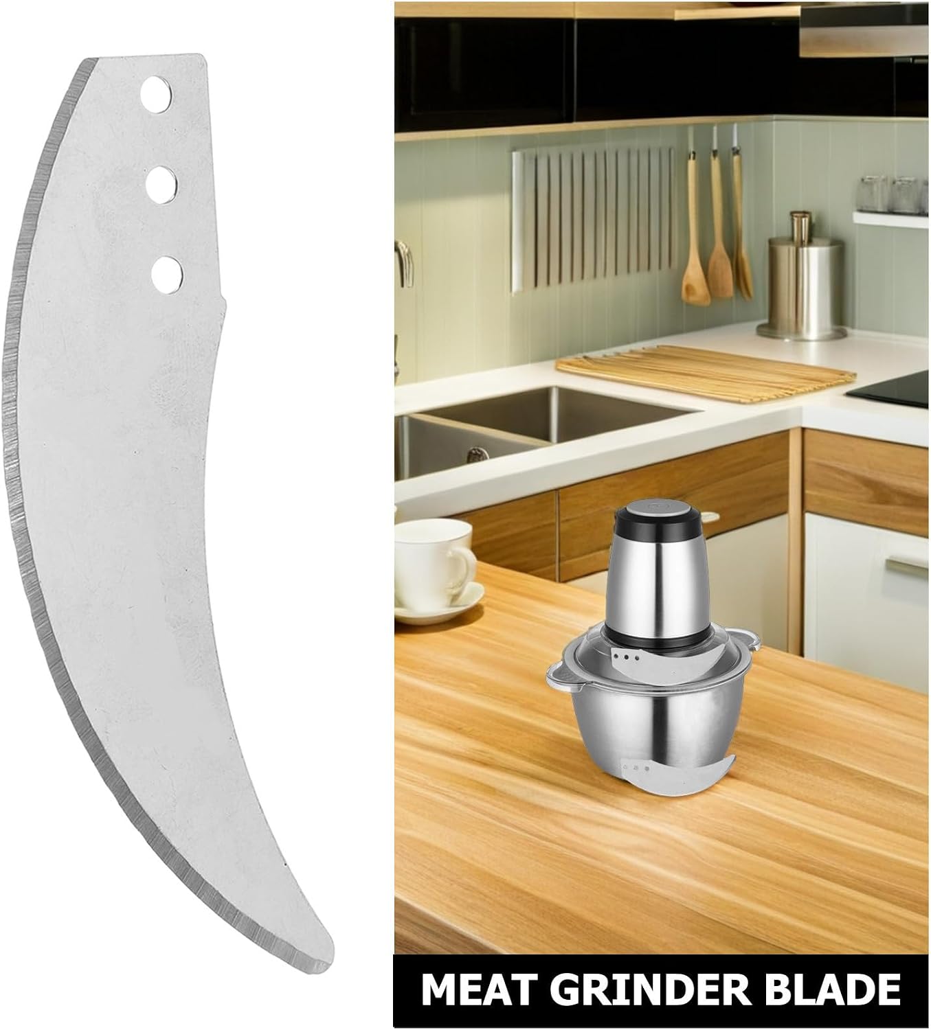 Stainless Steel Meat Grinder Blades for Meat and Vegetables Replacement Chopper Blades 4pcs with Outstanding Durability and Easy Cleaning for Daily Food Preparation in Kitchen