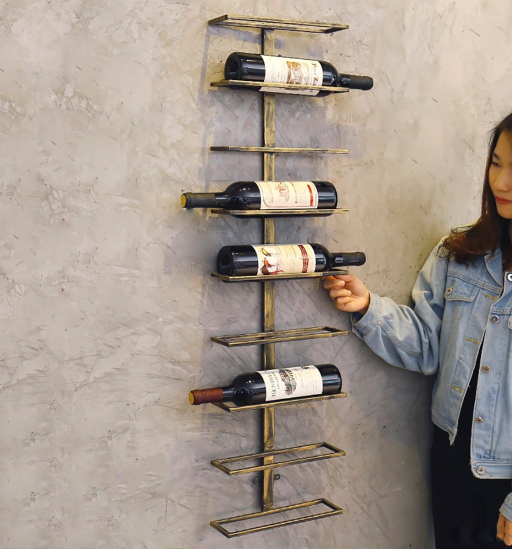 Présentoir à vin créatif mural en fer forgé pour décoration chic