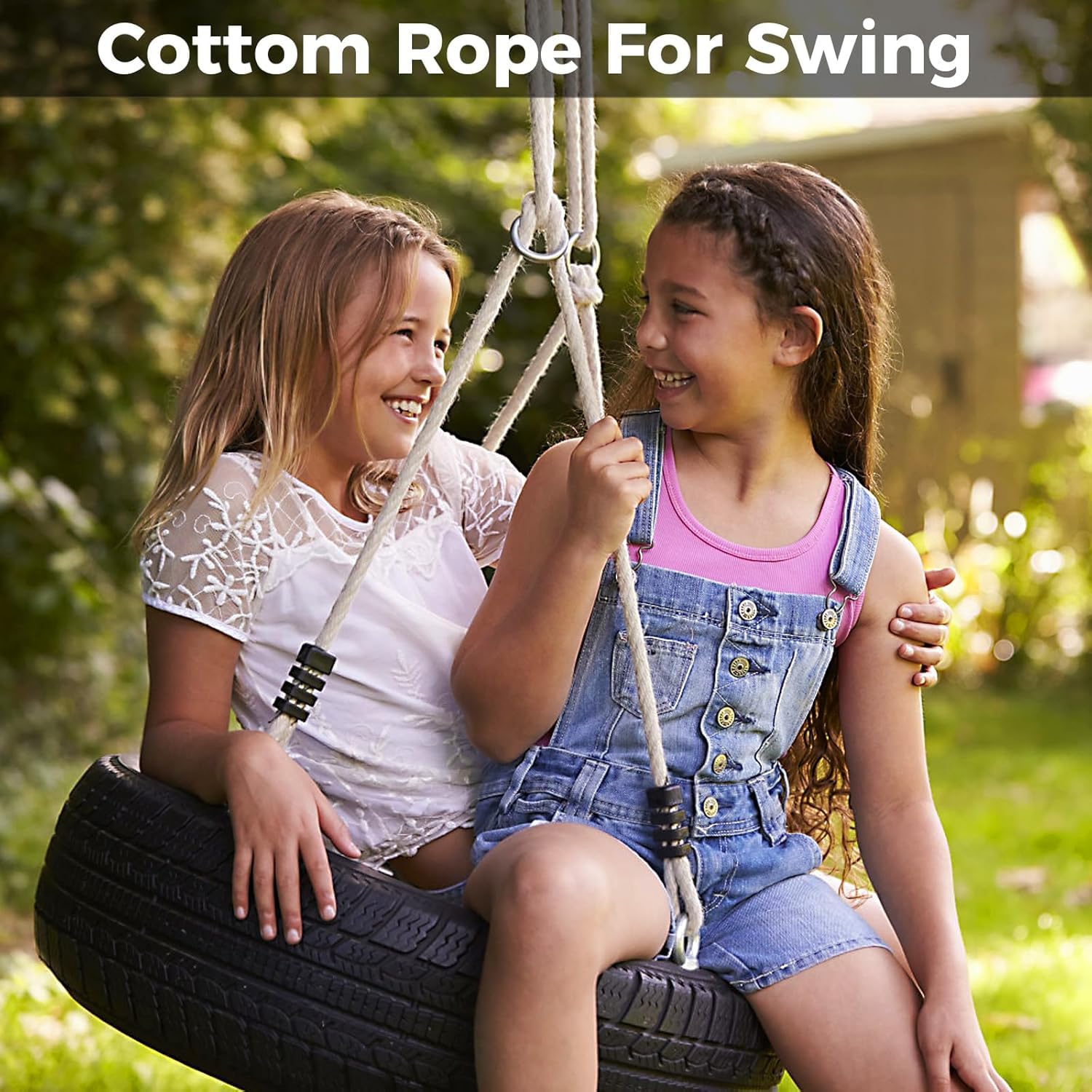 10mm 35 Feet Thick Natural Cotton Rope 3-Strand Twisted Cotton Rope, Natural Thick White Ropes Soft Rope Cord Craft Rope for DIY Crafts Decoration Pet Toys, Indoor & Outdoor Use 1