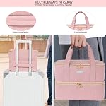 Double-Layer Nail Organizer and Storage, Holds 40 Bottles, Portable Nail Polish Holder for Nail Tech (Pink)