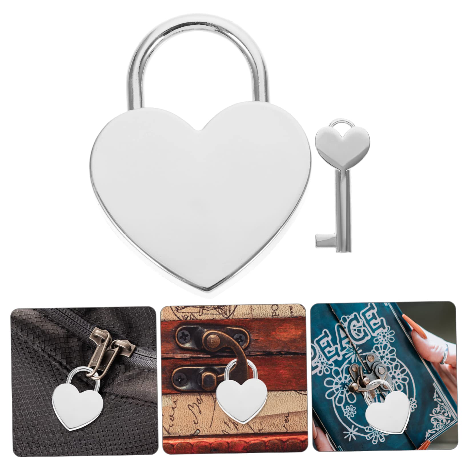 Hemobllo 5pezzi Piccolo Lucchetto Cuore Con Chiave Per Romantiche Lucchetto Per Bagagli Scatola Gioielli Diario e Di Auguri Design Elegante e Compatto Facile Da Usare