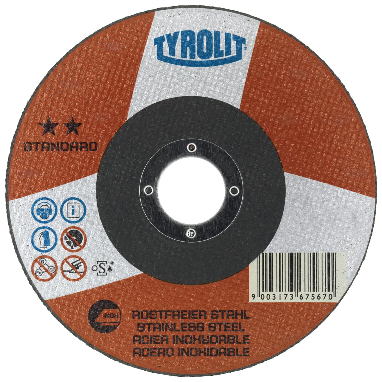 25x disco da taglio Tyrolit curvato 230x2,5x22,23 mm A30 STANDARD Inox