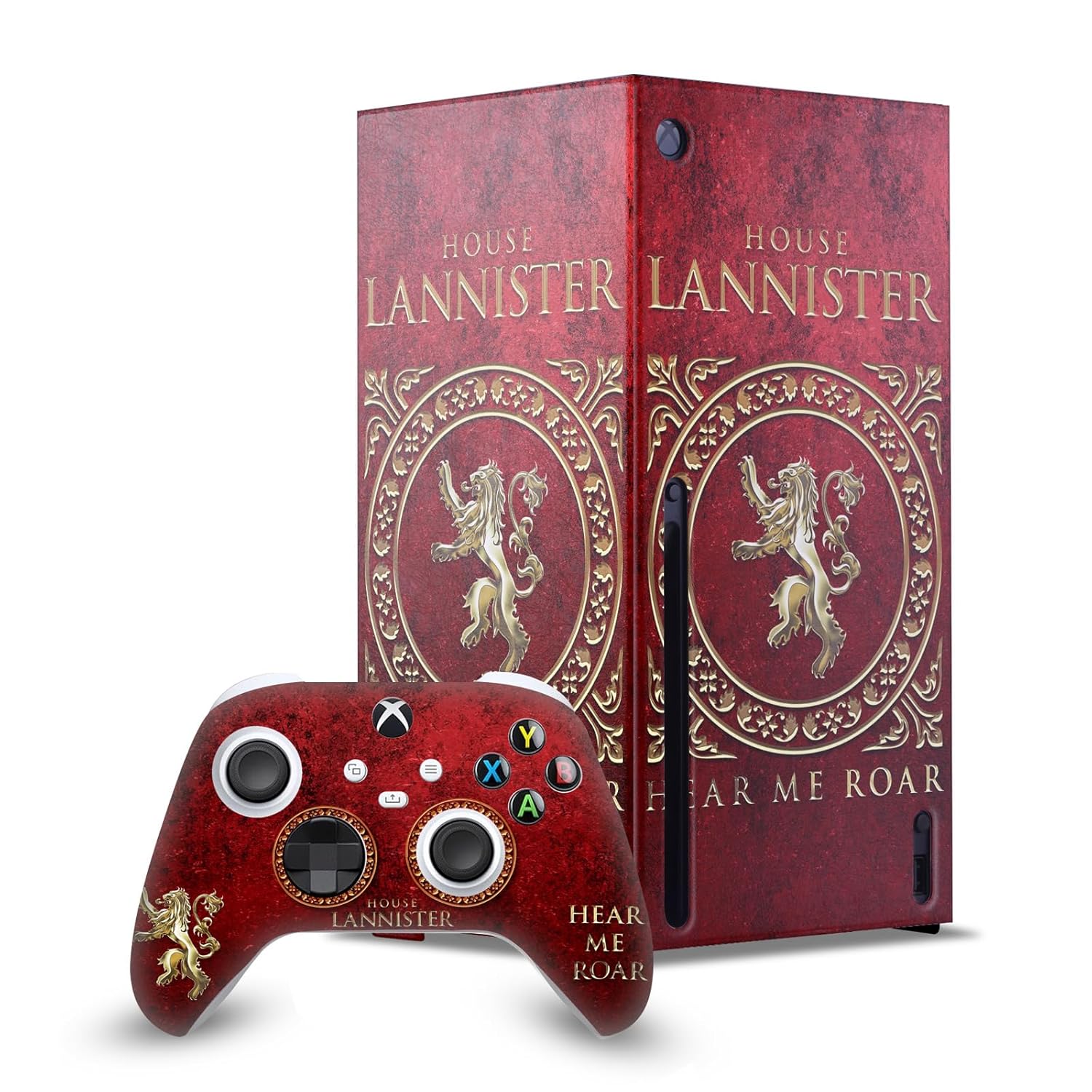 Head Case Designs Officially Licensed HBO Game of Thrones House Lannister Sigils and Graphics Game Console Wrap and Game Controller Skin Bundle Compatible With Xbox Series X