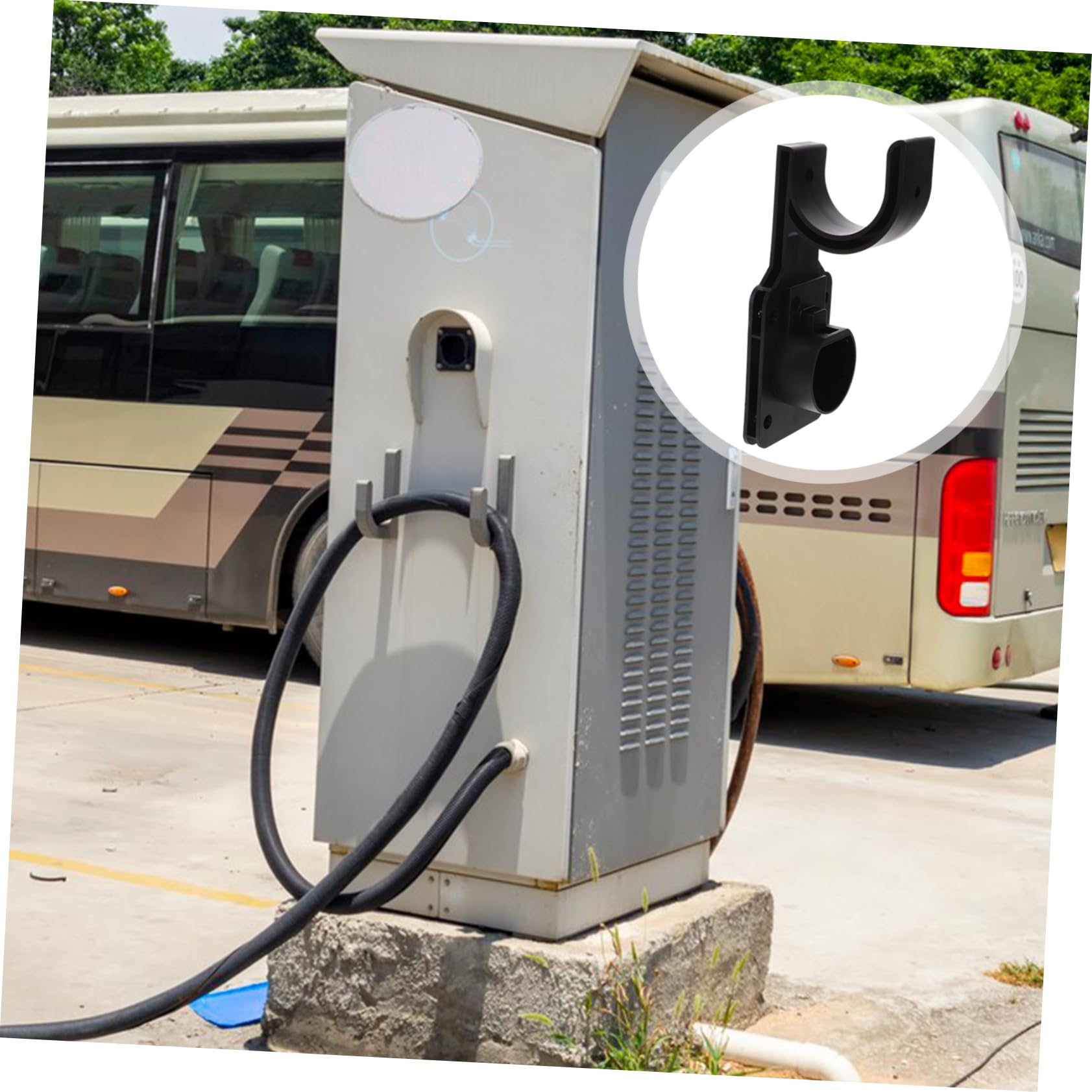 iplusmile 3pezzi Supporto per Caricabatterie Elettrico da Muro Organizzatore Cavi per Auto Elettrica Installazione Facile e Salvaspazio Accesso Veloce e Sicuro Design Integrato per Cavi
