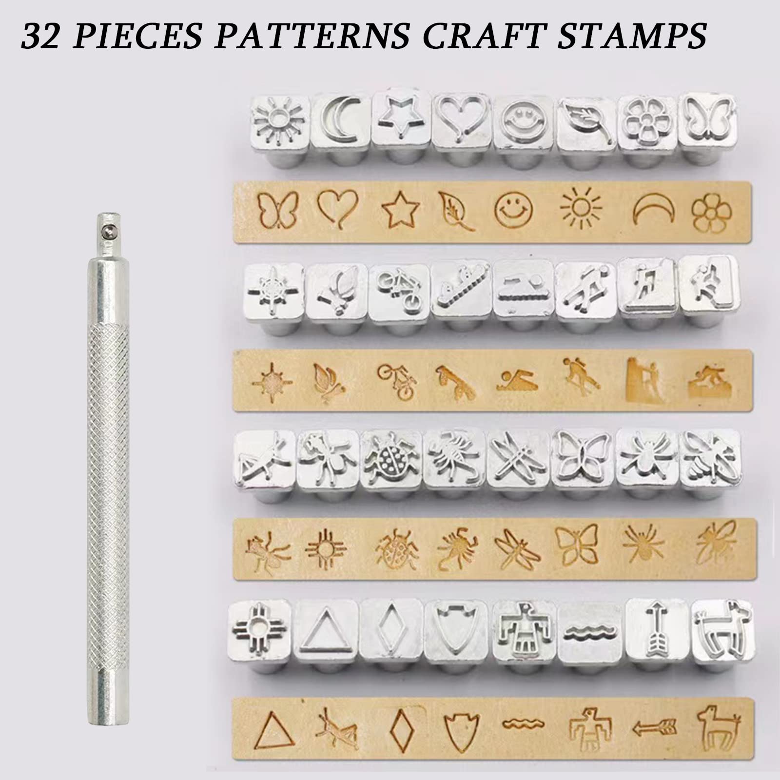Amazon.co.jp: KIDENEI レザークラフトスタンプツールセット 84個 6.5