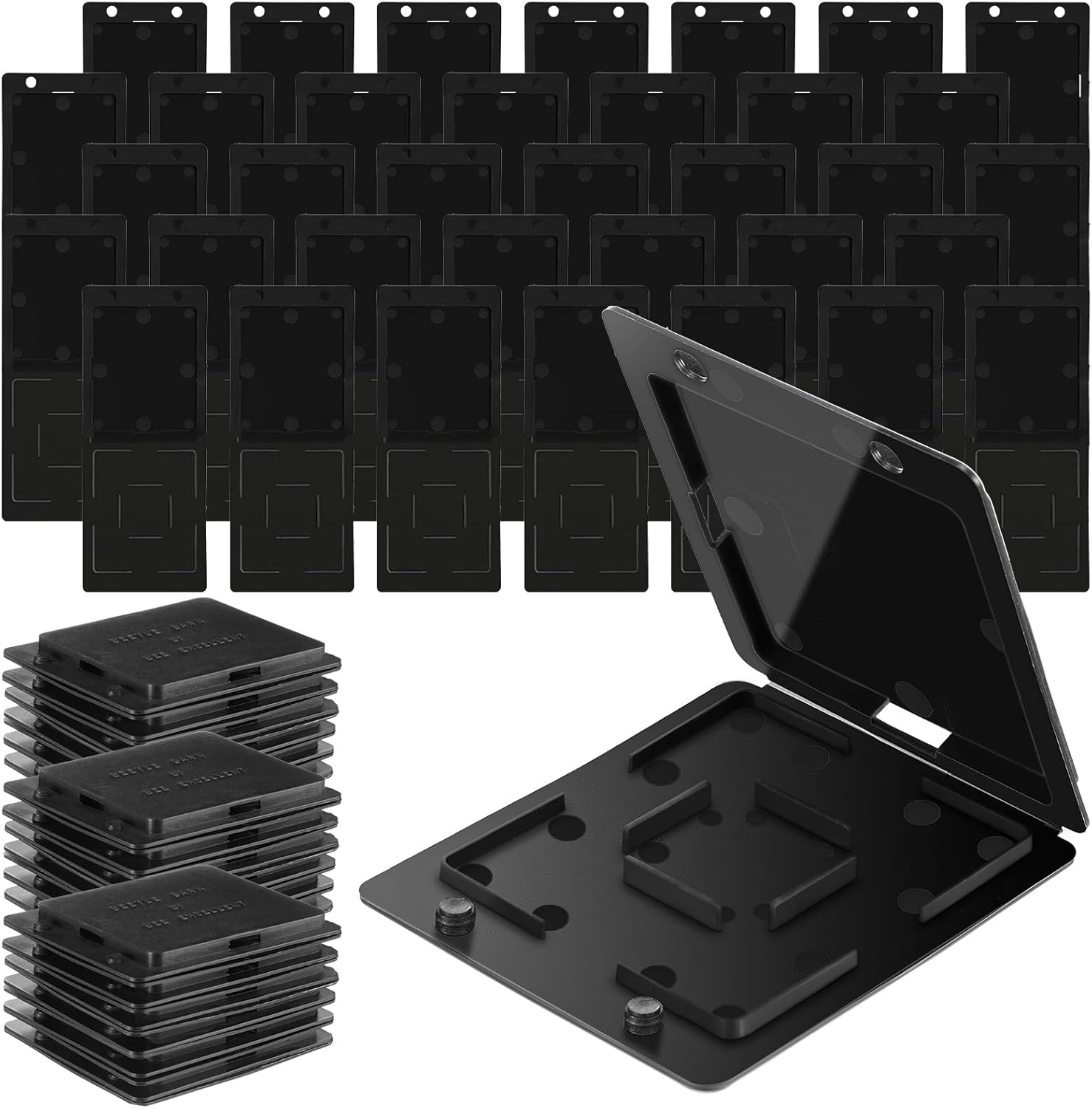 Qualirey Beehive Beetle Traps, 100 Pcs, Black Plastic, Reusable