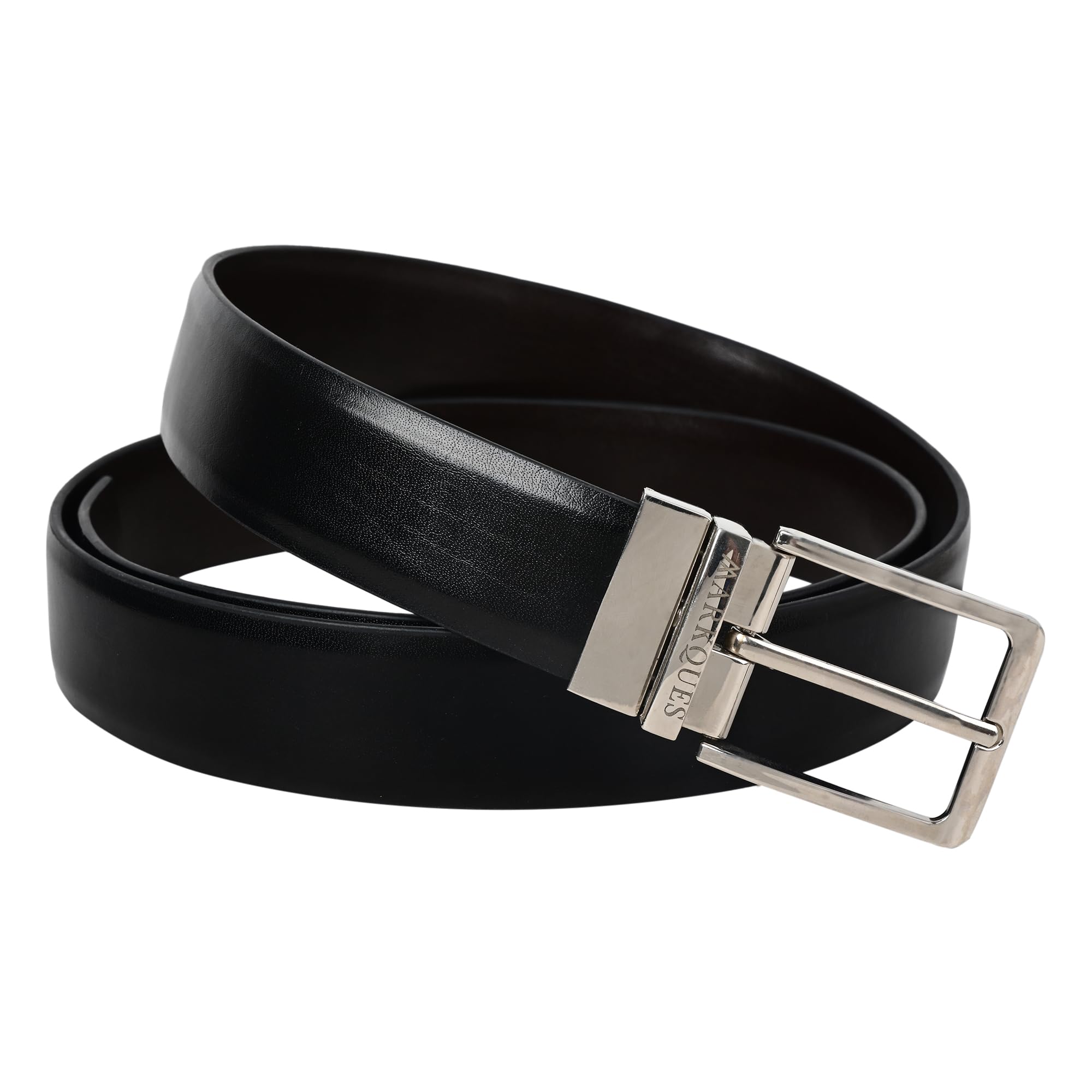 Buy MARKQUES Nolan Black Brown Reversible 100% Vegan Leather Belt