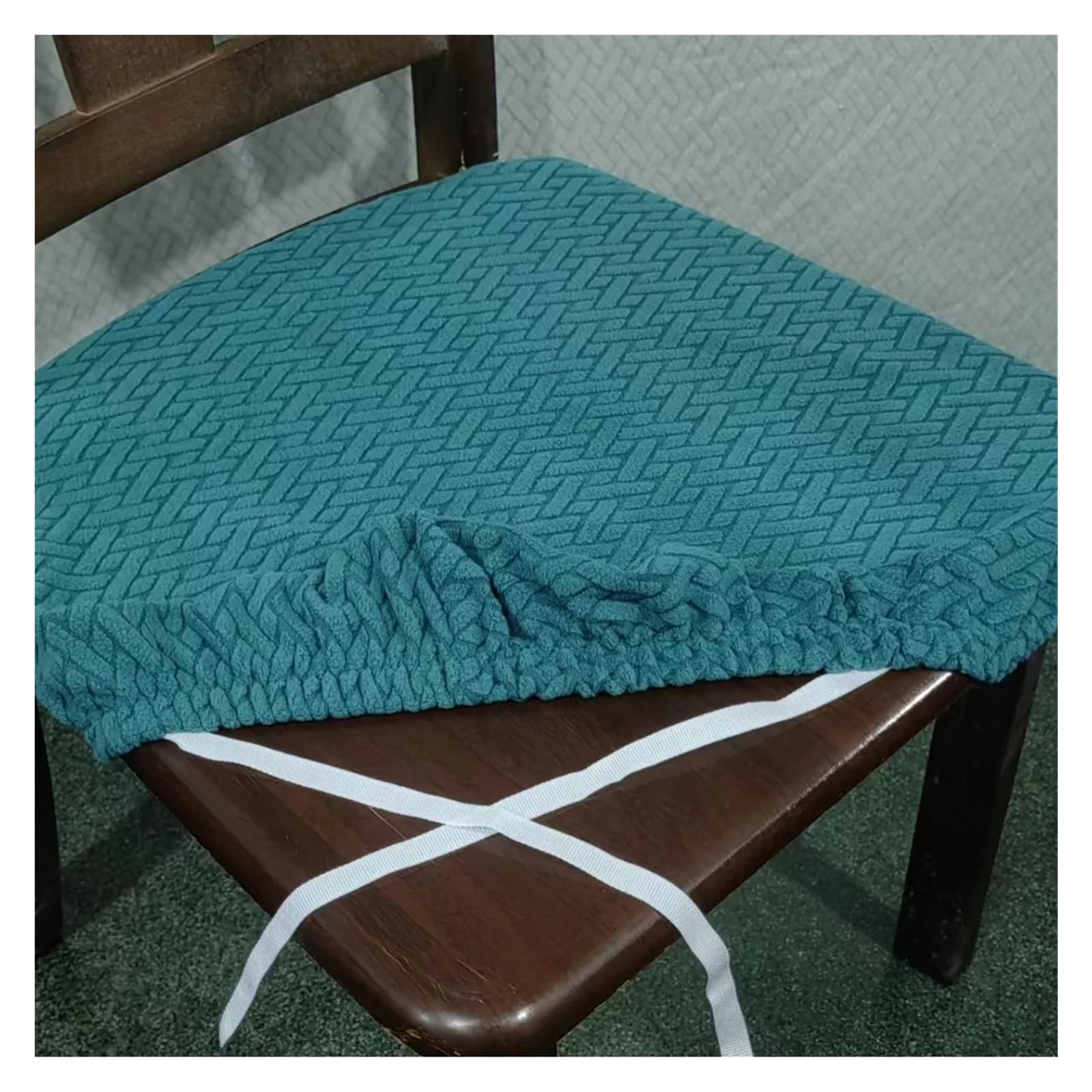 FVDZRFIE Chair Covers 1/4/6/8 Velvet Chair Cushion Cover Solid Color Chair Cover Winter warm Chairs Seat Cover(Color 21,8PCS)