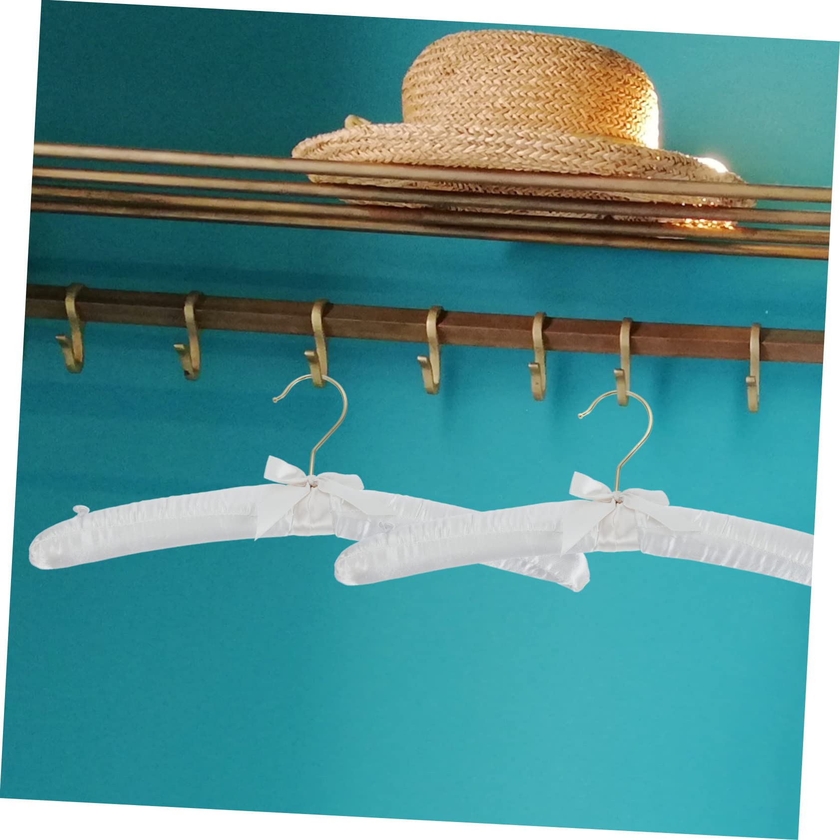 DOITOOL 3 Grucce Imbottite In Spugna Con Gancio Dorato E Bottone Antiscivolo – Per Abiti Da Sposa E Vestiti, Eleganti E Salvaspazio