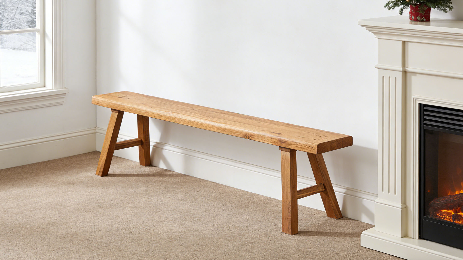 Amazon.com - Narrow Entryway Bench Farmhouse Wood End of Bed Bench