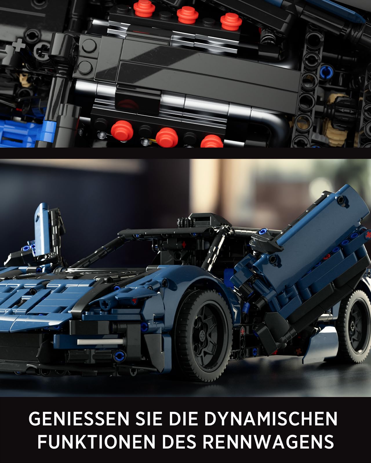 Nifeliz Technique Rennwagen Auto-Modellbausatz Bauspielzeugsets, Maßstab 1:12 Sammlerauto Klemmbausteine Rennwagen für Erwachsene, Dekoration & Geschenk (1,726 Teile, NF10321) | Sportwagen-Modell im Maßstab 1:12 für Erwachsene, ideales Geschenk für Rennli