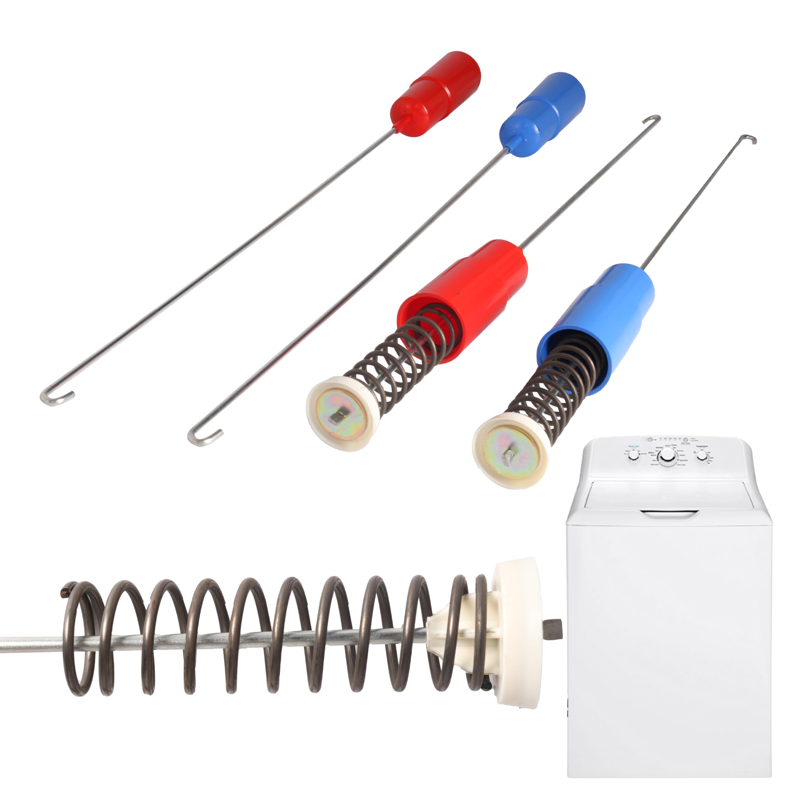 WH16X26908 WH16X26909 Washer Suspension Rod 4 PCS Fit for Hotpoint for GE Washer for GTW220ACK7WW, GTW330ASK3WW, HTW240ASK5WS, HTW240ASK6WS