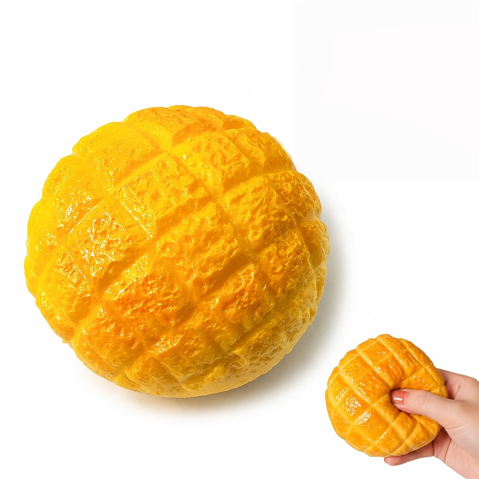 Crunchy Butter Squeeze Asmr Stress Ball, Realistic Handmade Bar Butter Shape Bead Filled Crunchy Squishies Stress Ball, Cute Squeeze Sensory Fidget for Adults Office Anxiety Relief，Yellow