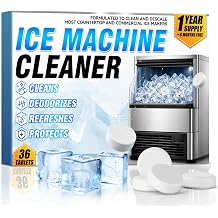 Vigorder Ice Machine Cleaner Tablets 36 Pack, Nickel Safe Descaler for Nugget Ice Makers & Countertop Machines, Removes Build-Up & Improves Taste, 18 Months Supply