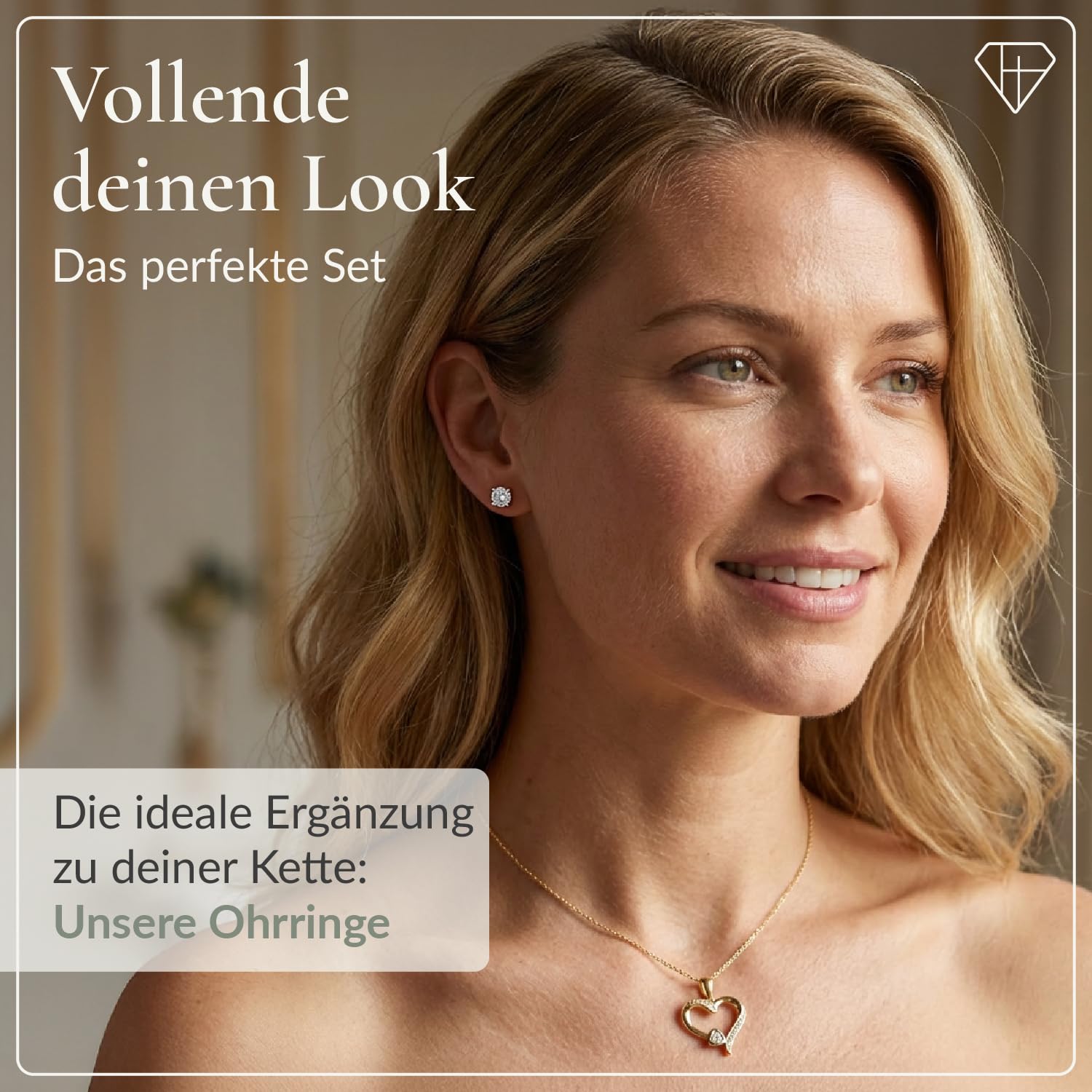 Hannah's Treasures Herzkette mit Zirkonia-Stein aus 925er Silber, 45 cm – auch mit Vergoldung in Gelbgold und Roségold - Silberkette mit Herzanhänger für Frauen