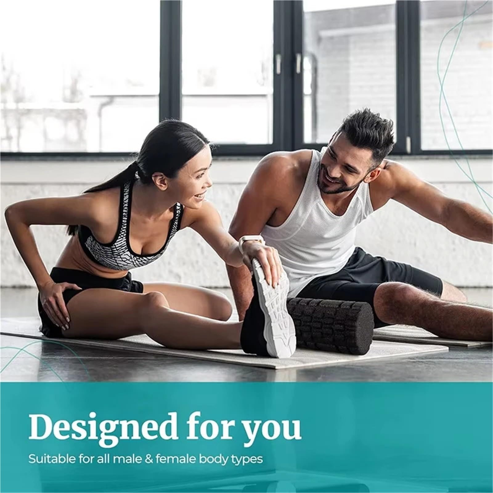 Rodillo de espuma for Fitness, rodillo masaje for Yoga, for Pilates, muscular corporal Rolle Para Entrenamiento
