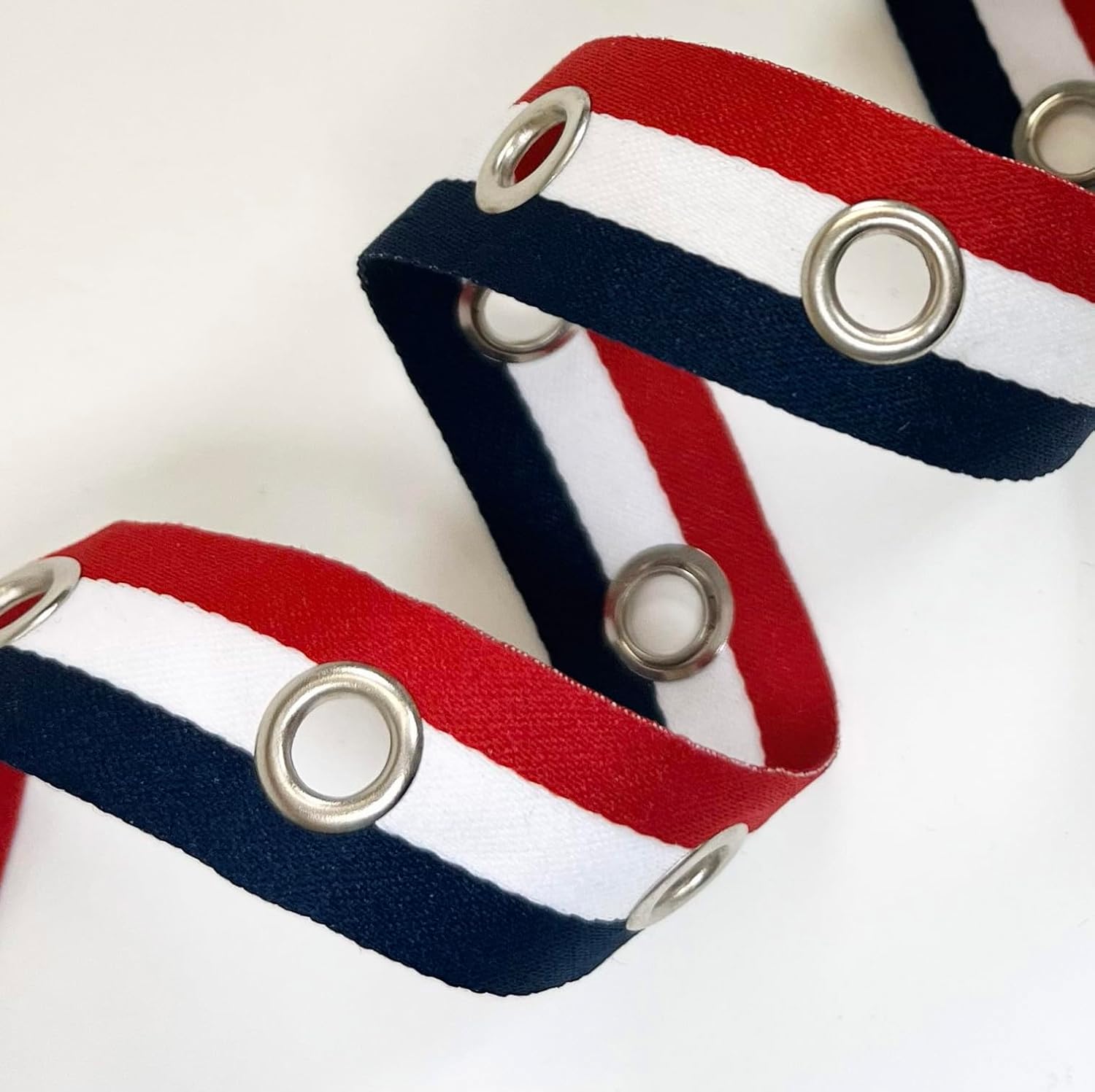 Trims by the Yard Americana Grommet Eyelet Tape Trim - Red/White?Blue | Red/White/Blue | (5 Yard Cut)