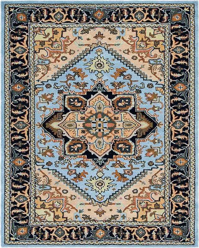 Image of Embossed Handmade GH Wool Thick Geometrical Carpet is a Stylish and Practical Addition to Any Living Room 7X10