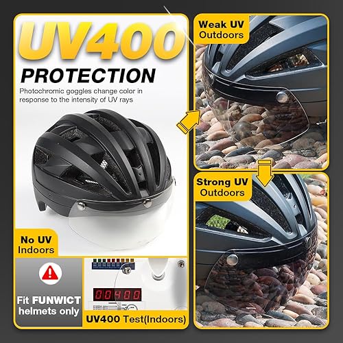 Miniatura 6 de Gafas magnéticas para casco de bicicleta, quitablesdesmontables viseras para el casco de bicicleta de ciclismo FW001