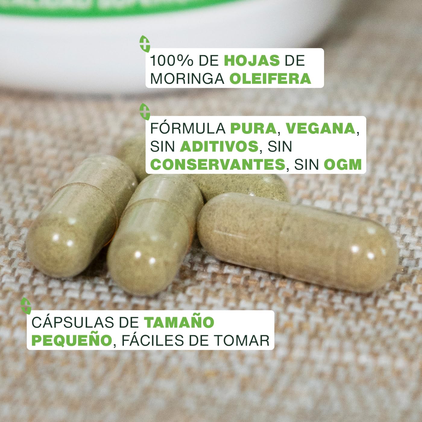 Moringa Oleifera BIO | Extra Forte | Azúcar en sangre | 100% Natural y Puro | 120 cápsulas veganas de 700mg | Primera Calidad