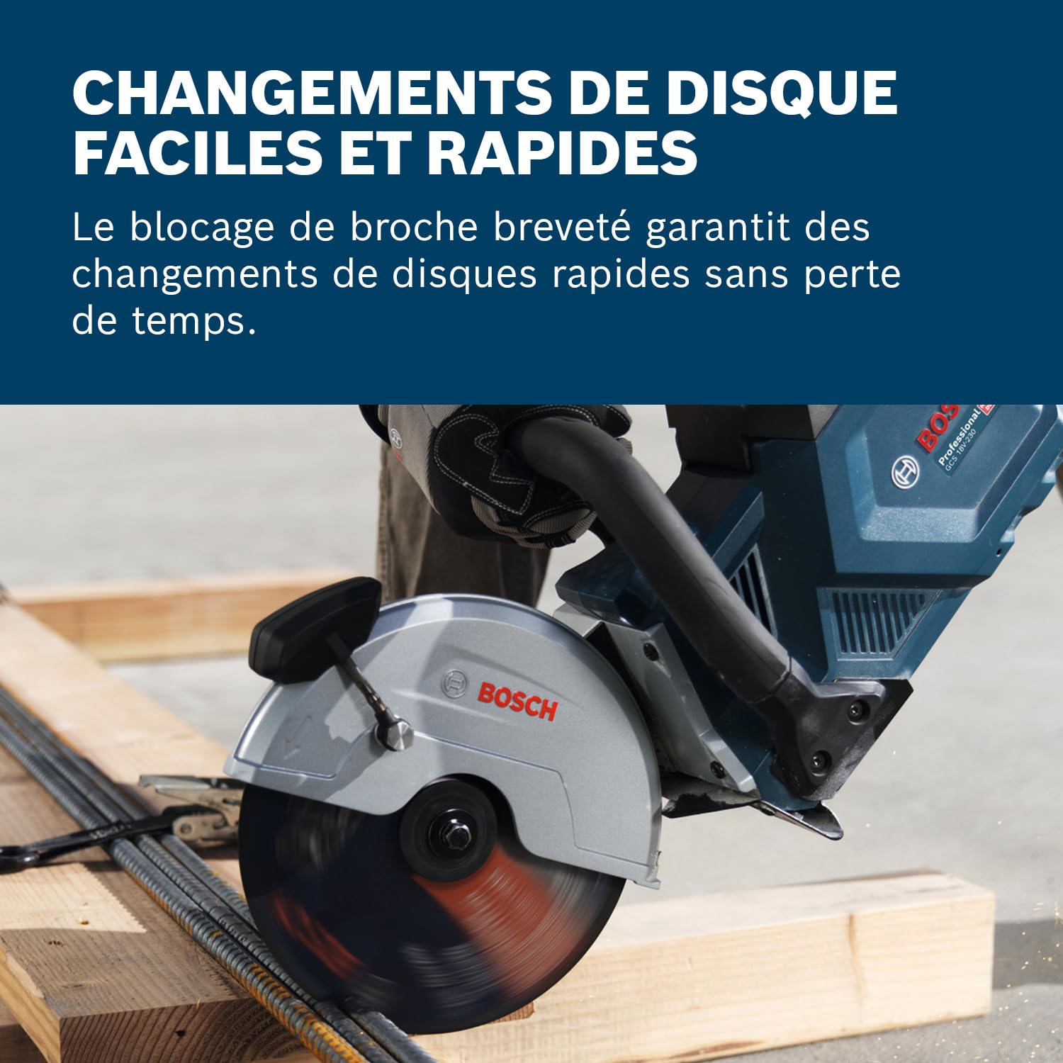 Bosch Professional 18V System scie tronçonneuse sans-fil GCS 18V-230 (avec 1 raccord de flexible, sans batterie ni chargeur)