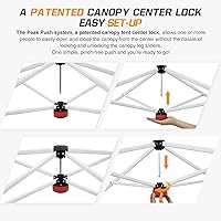 Vista 4 de EAGLE PEAK Tienda de campaña desplegable de patas inclinadas de 10 x 10 pies, fácil instalación para una persona, toldo de playa al aire libre